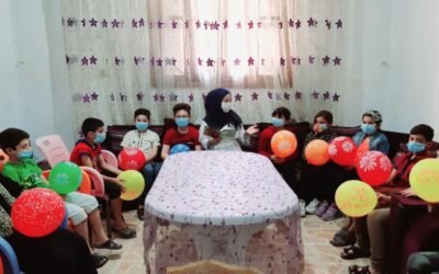 Launching an initiative to encourage children to read in the neighborhoods of Raqqa city